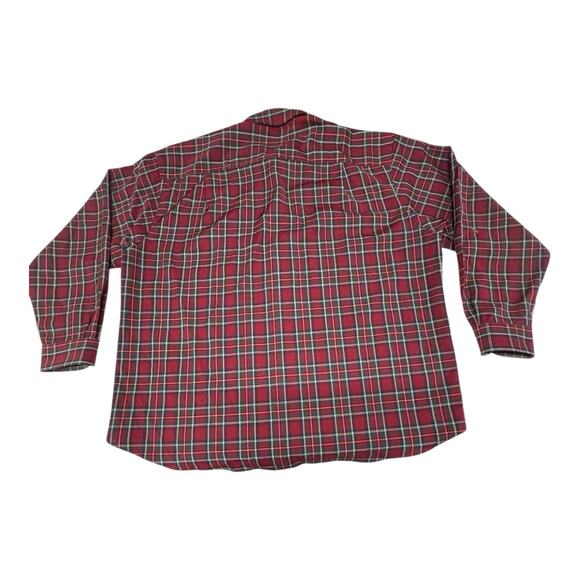 SIR PENDLETON Red Royal Stewart Tartan Plaid 2XL Virgin Wool L/S Button Shirt - Picture 9 of 9